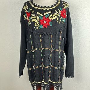 Pre-Loved Homemade Womens Ugly Christmas Sweater Size XL